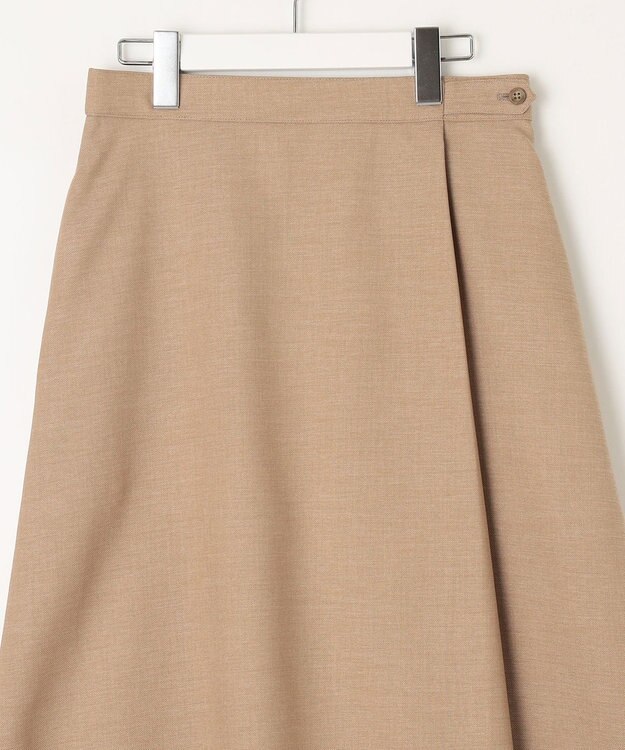 J.PRESS LADIES L 【洗える】FLAXASAオックス スカート ベージュ系