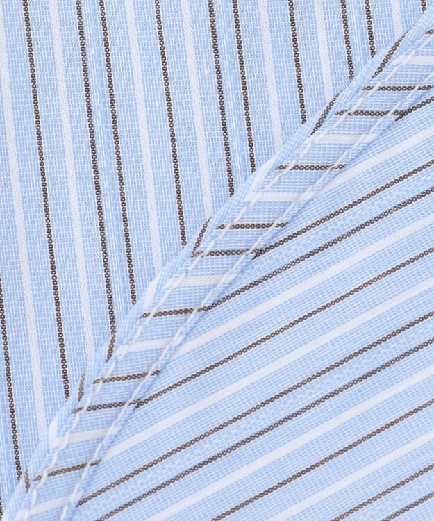 J.PRESS LADIES BEZハイネック フリル デコカラー サックス系