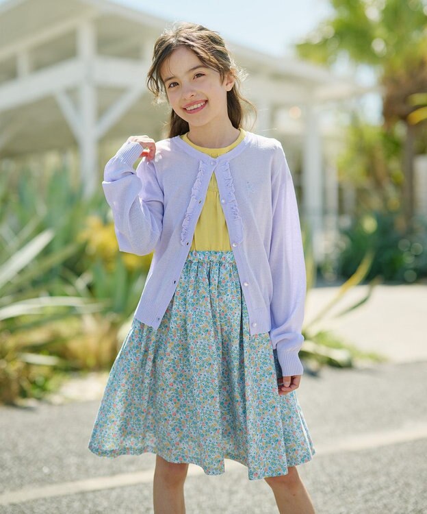 組曲 KIDS 【110-140cm】シアー カーディガン ラベンダー系