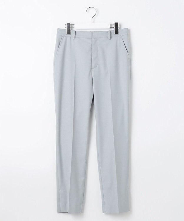 J.PRESS LADIES 【洗える】ポリエステルレーヨンマイクロギャバストレッチ テーパード パンツ サックスブルー系