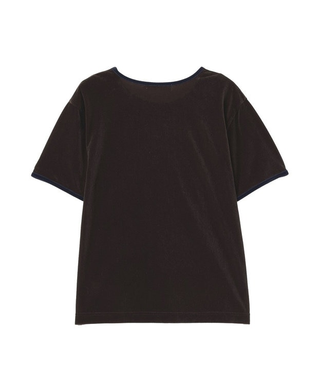 AMERICAN HOLIC シアーベロア配色プルオーバー Brown