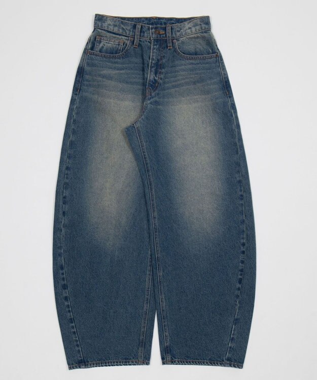 WEGO ワイドカーブデニムパンツ デニム中濃加工色