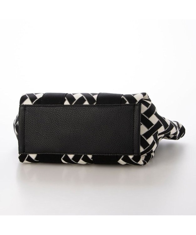 UNBILLION カシュカシュ cachecache / 柄アソートジャガード2wayトートバッグ ブラックミックス