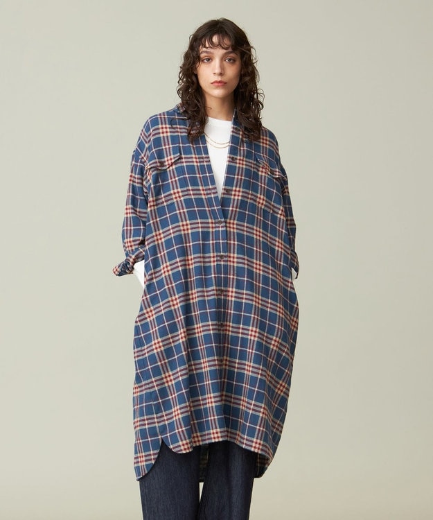 【WOMEN】フランネル チェックシャツワンピース / J.PRESS YORK STREET | ファッション通販  【公式通販】オンワード・クローゼット