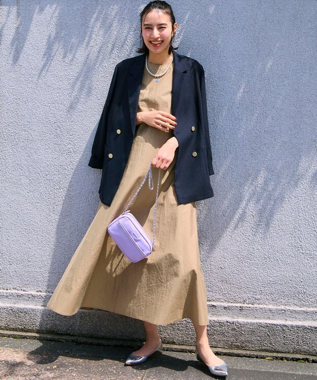 23区 【洗える】MANTECO ブライトワッシャー ワンピース キャメル系