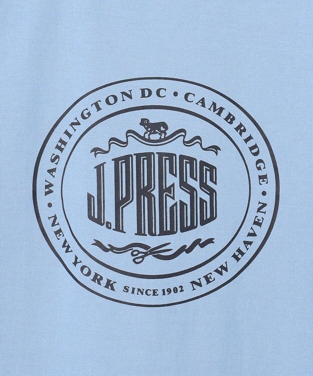 J.PRESS KIDS 【140-170cm】ビックロゴリンガー 半袖Ｔシャツ サックスブルー