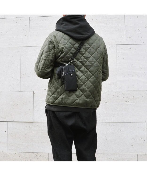 UNBILLION cachecache バンジーコードナイロンスマホショルダー ブラック