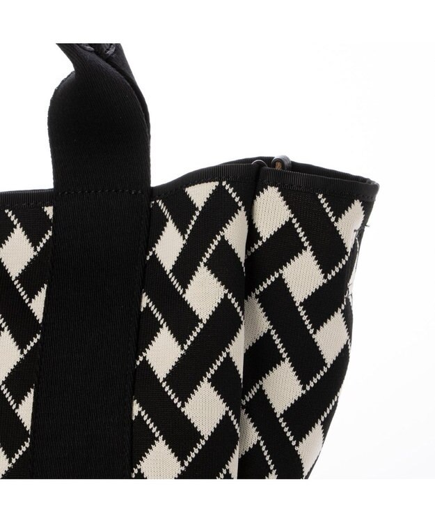 UNBILLION カシュカシュ cachecache / 柄アソートジャガード2wayトートバッグ ブラックミックス