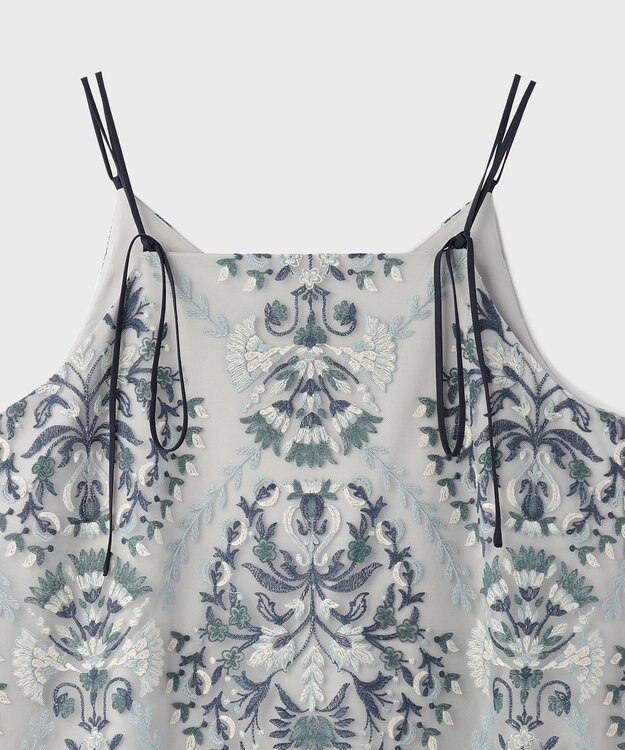 GRACE CONTINENTAL オーナメントembワンピース ブルー