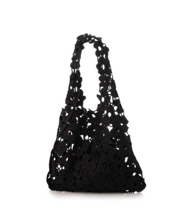 UNBILLION カシュカシュ cachecache / フラワーレースホーボー ブラック