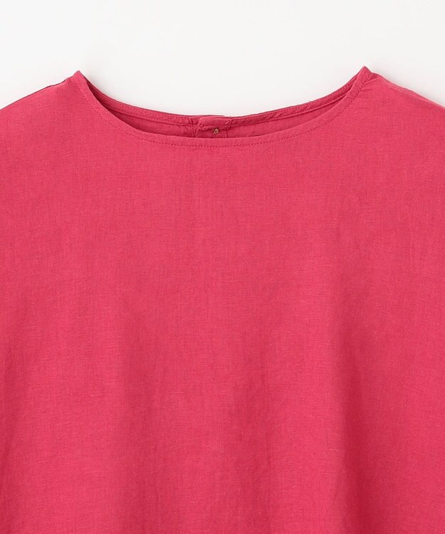 ANY 【手洗い可】ヨーロピアンリネンツイストスリーブブラウス レッド