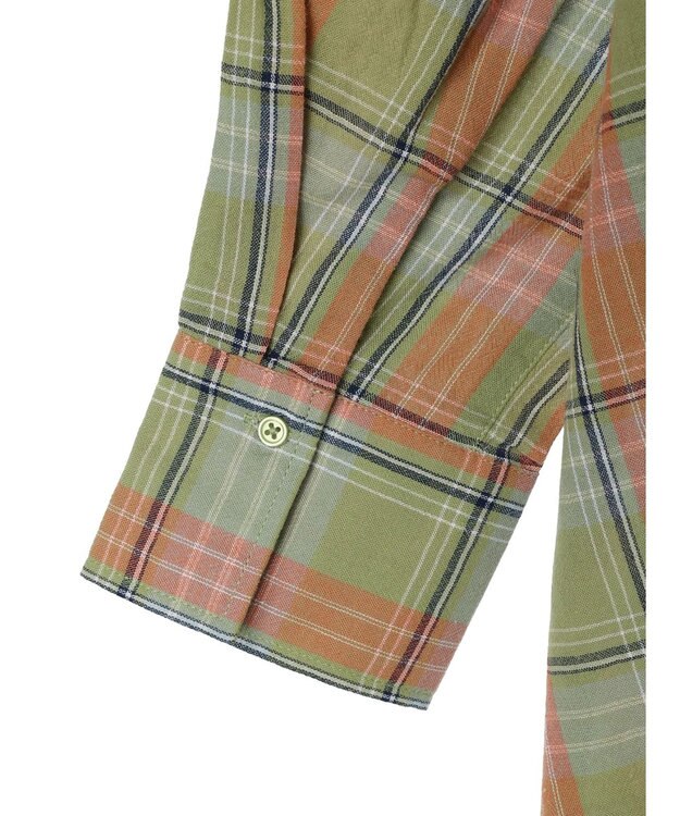 Green Parks チェック柄シャツチュニック Green