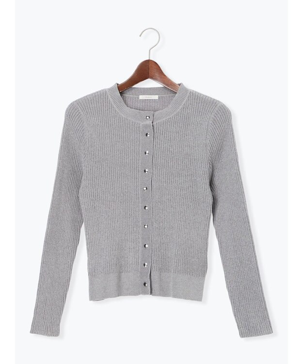 Te chichi モールリブカーディガン グレー