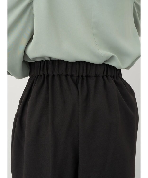 earth music&ecology ２ｗａｙピンタックテーパードパンツ Black