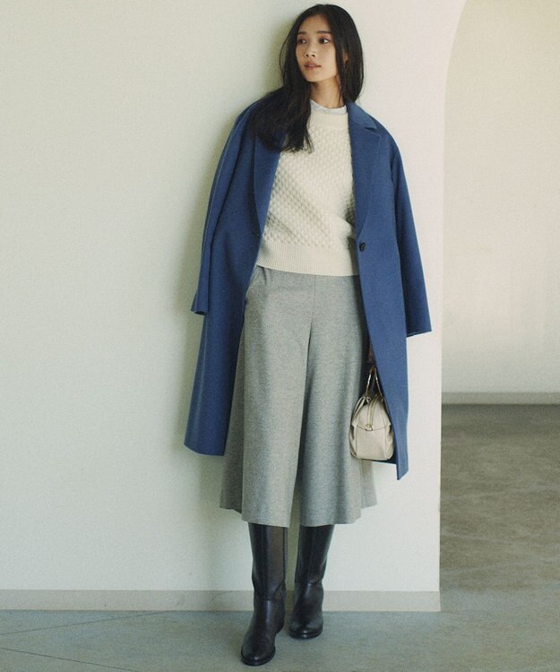 23区 メタルハンドル ショルダー バッグ アイボリー系