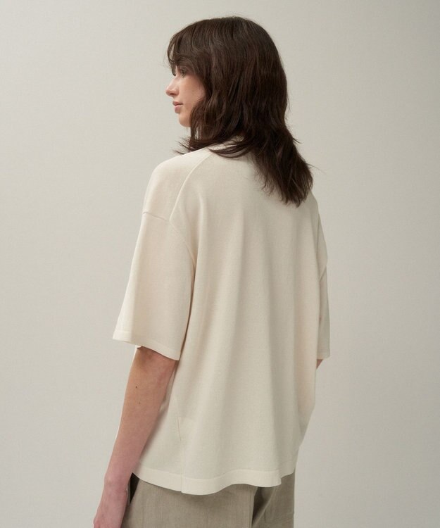 ATON WASHI KNIT | クルーネックセーター WARM WHITE