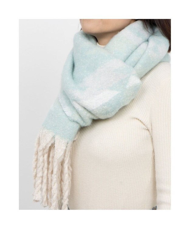 UNBILLION カシュネ cache nez / リサイクルポリオルテガ柄ジャカードストール グリーン