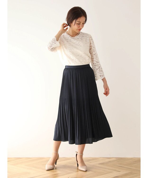 Green Parks ｅｆ－ｄｅ　レースクルーネックブラウス Ivory