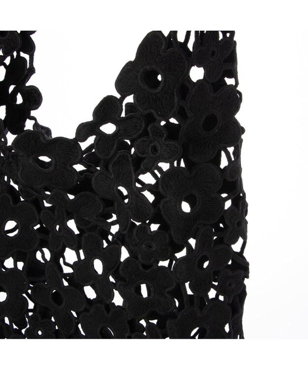 UNBILLION カシュカシュ cachecache / フラワーレースホーボー ブラック