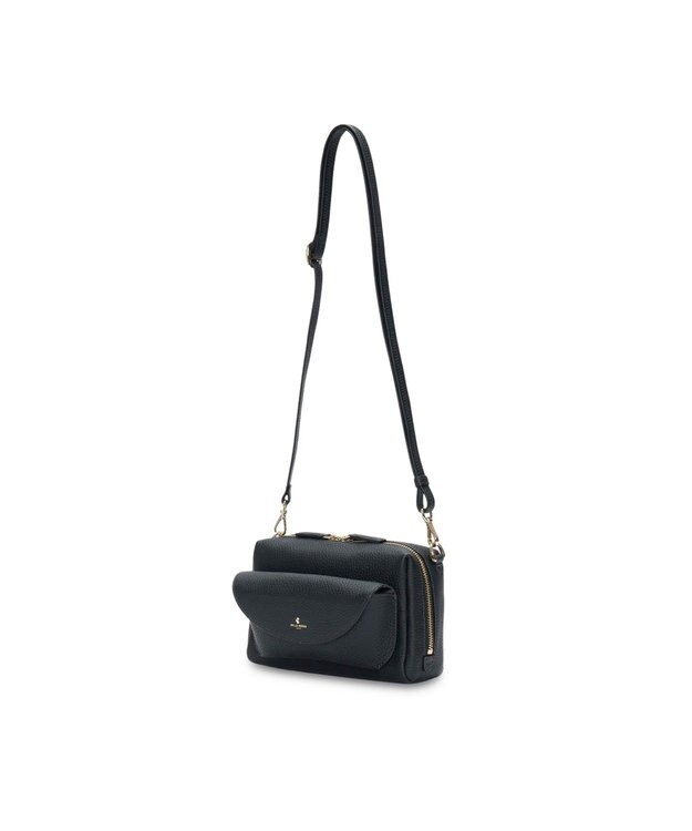 PELLE BORSA レザーポシェット メガネポケット付き Reinette レネット 4795 ブラック
