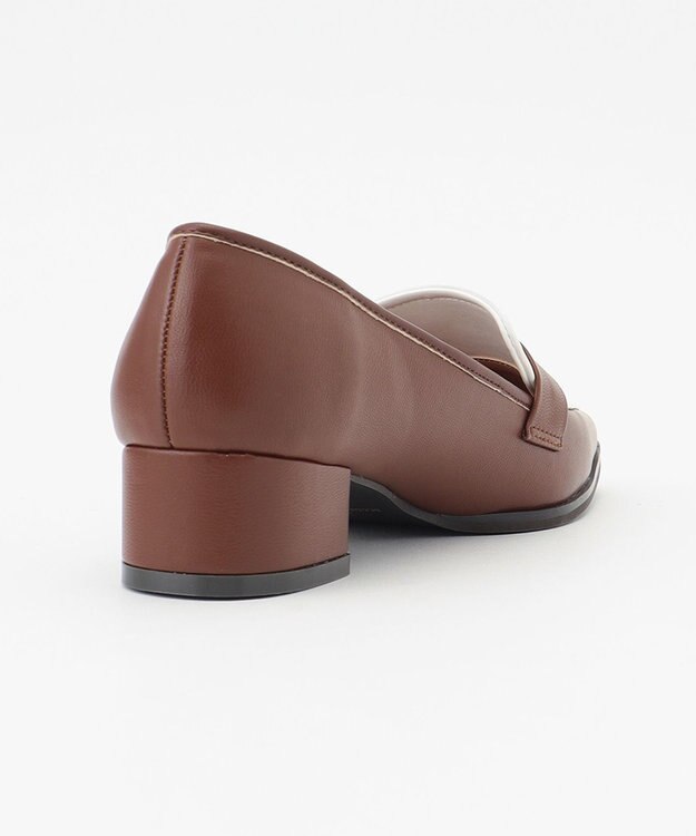 組曲 【22.5cm~24.5cm】バイカラーコンビローファー ダークブラウン系