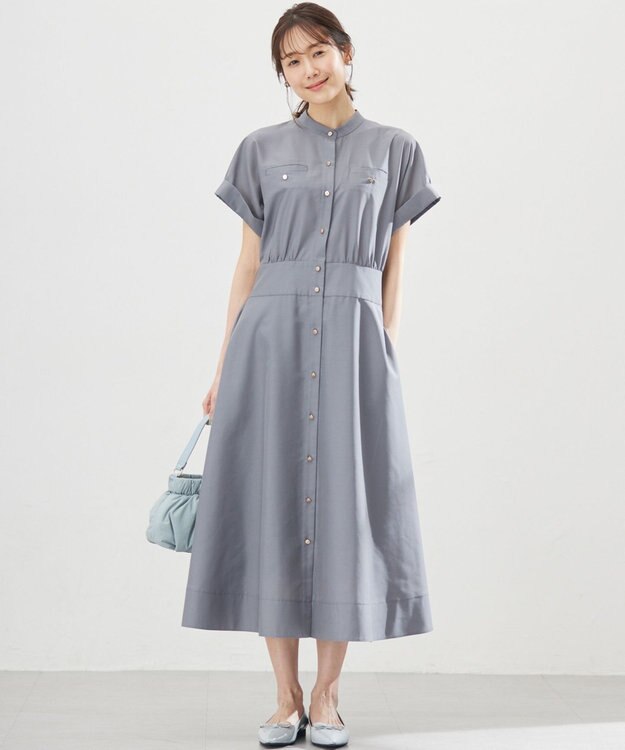 組曲 L 【WEB限定】シアーボイルワンピース グレー系