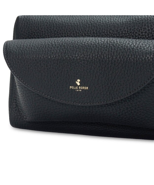 PELLE BORSA レザーポシェット メガネポケット付き Reinette レネット 4795 ブラック