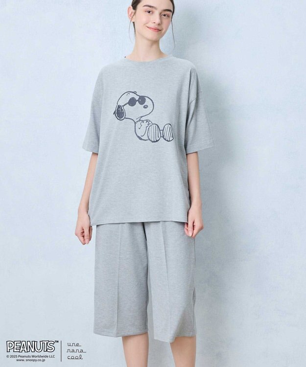 une nana cool 【綿混】やわらか天竺パジャマ PEANUTS × une nana cool GY