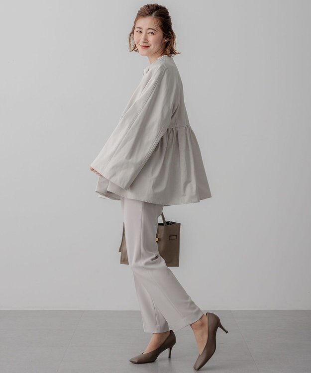 23区 【VERYコラボ/撥水加工】グロッシーツイル アウター ベージュ系