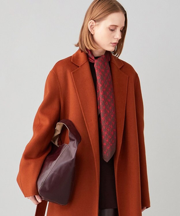 JOSEPH ハウンドトゥース　スカーフ Red