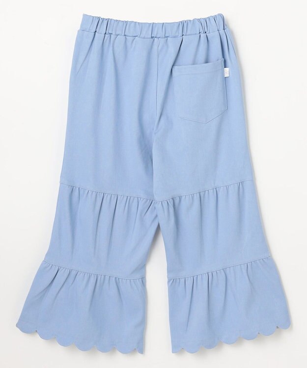 組曲 KIDS 【150-160㎝】ティアードデニムパンツ サックスブルー