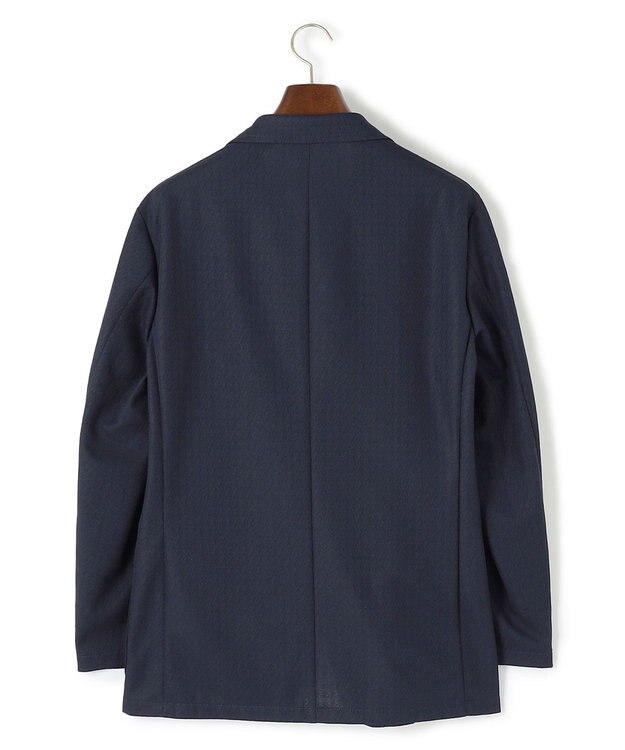 J.PRESS MEN シャツの軽快さ×ジャケットの上品さ【 盛夏対応 / 軽量 / 洗える / 高通気性】千鳥レース サマージャケット ネイビー系