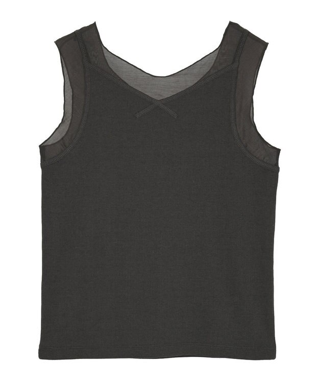 Green Parks ・ＳＵＧＡＲ　ＳＰＯＯＮ　シアー切替タンクトップⅡ Charcoal Gray