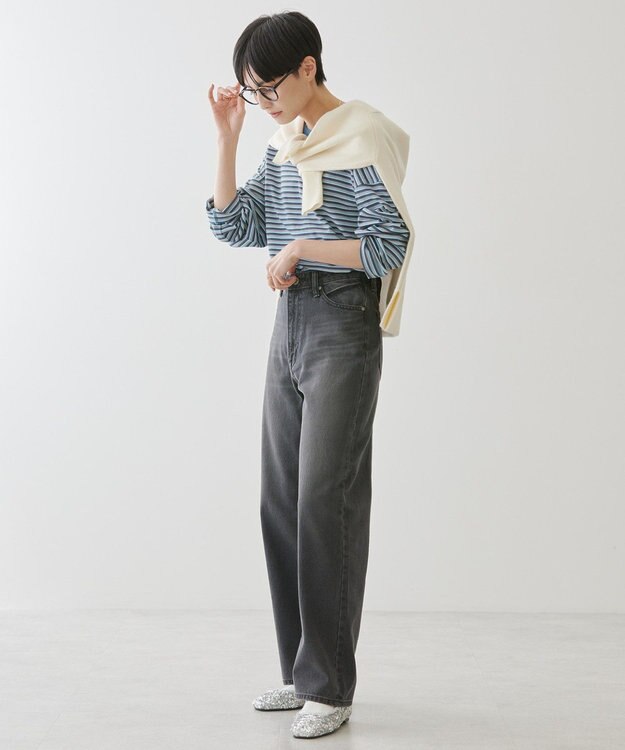 AMERICAN HOLIC マルチボーダーカットプルオーバー Sax