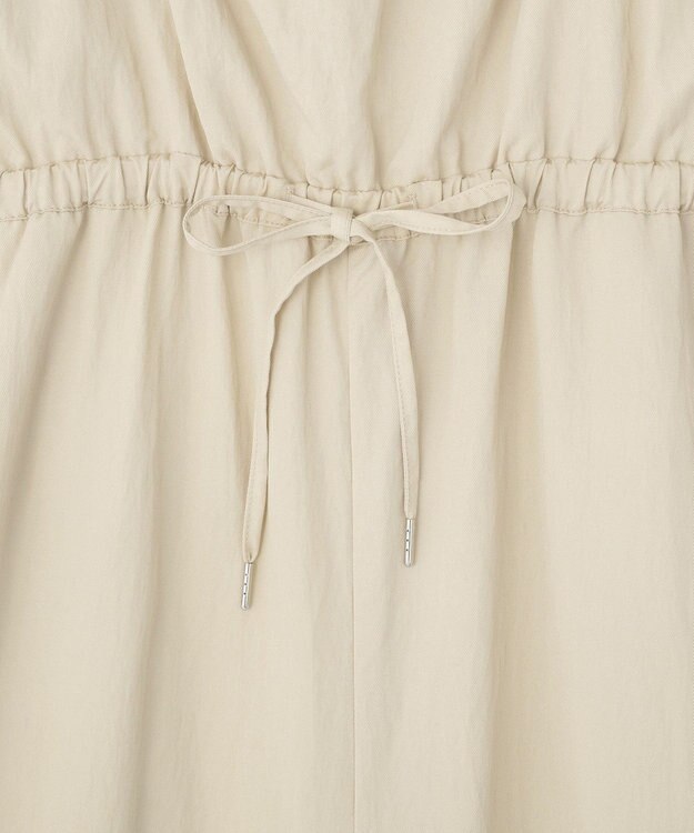 Green Parks 胸元バルーンワイドシルエットサロペット Light Beige