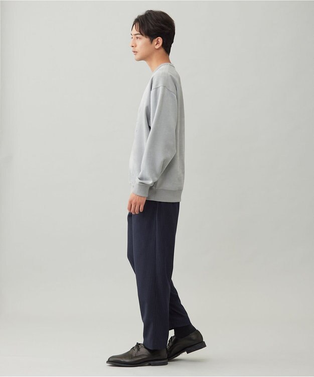 UNFILO MENS 【男女兼用】クリーンスエード エンボスロゴ クルー チャコール