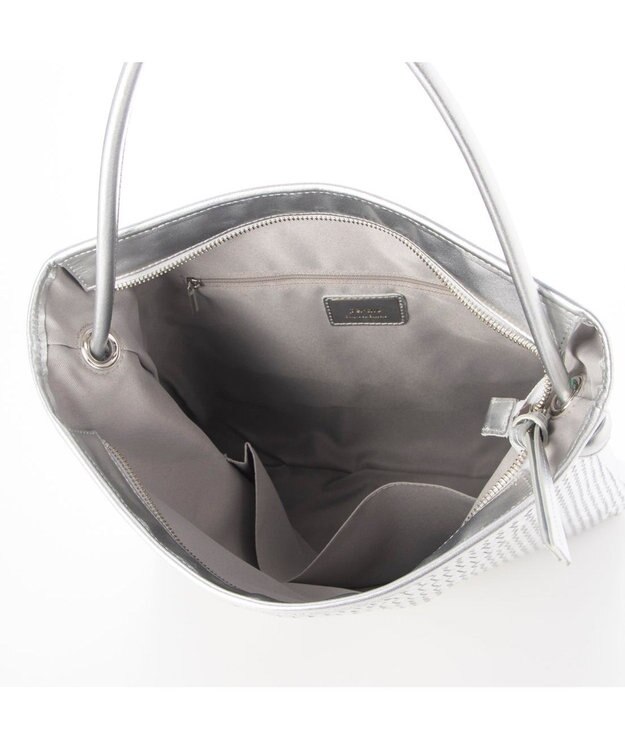 UNBILLION ペルケ perche / レザーメッシュ1本手結びトート シルバー