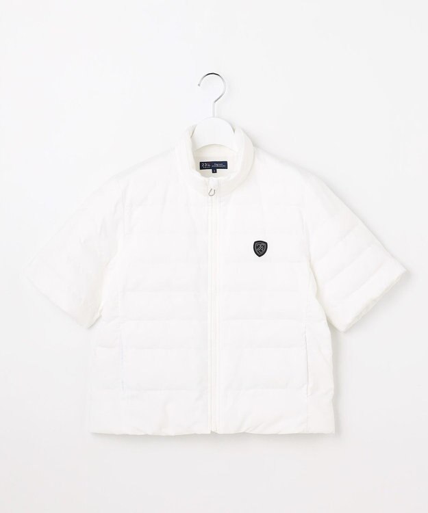 23区GOLF 【WOMEN】半袖パディングブルゾン ホワイト系