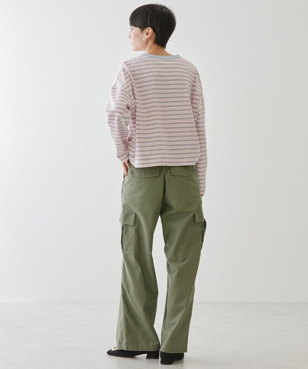 AMERICAN HOLIC マルチボーダーカットプルオーバー Off White