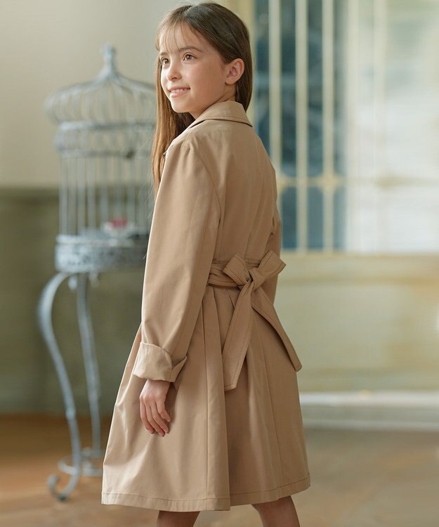 組曲 KIDS 【130-140㎝】【撥水】ブリティッシュ トレンチコート ベージュ系