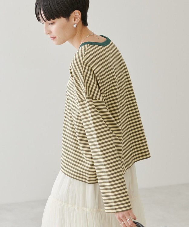 AMERICAN HOLIC マルチボーダーカットプルオーバー Yellow