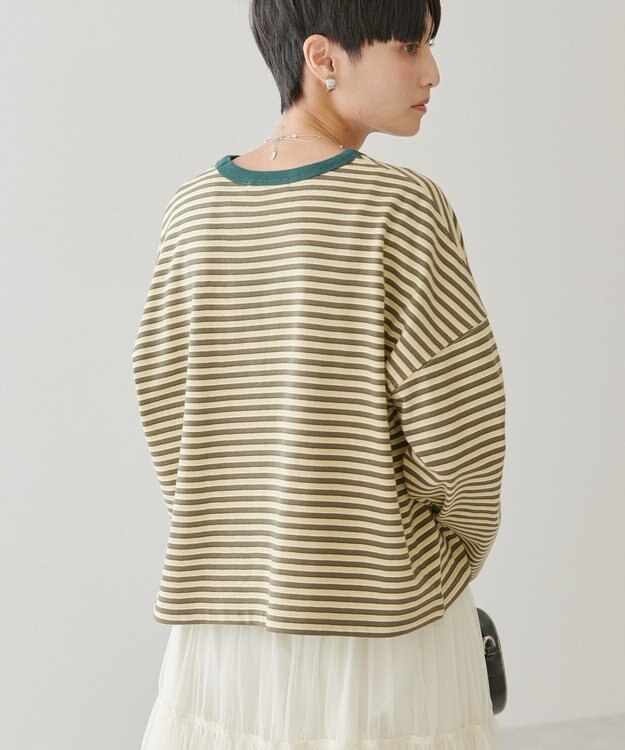 AMERICAN HOLIC マルチボーダーカットプルオーバー Yellow