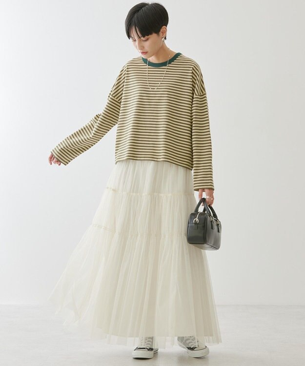 AMERICAN HOLIC マルチボーダーカットプルオーバー Yellow