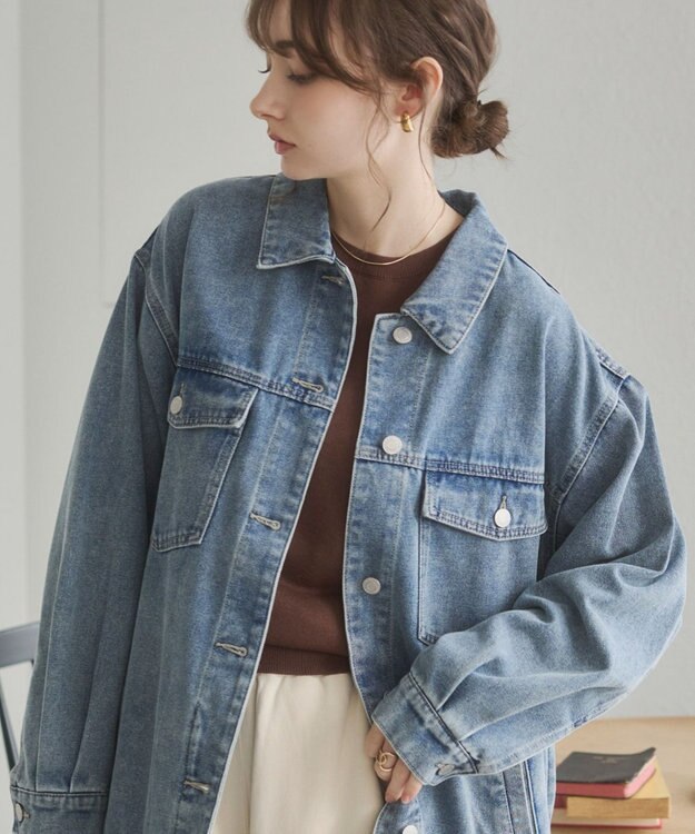 WEGO 【ANGIE VINTAGE】オーバーサイズデニムジャケット