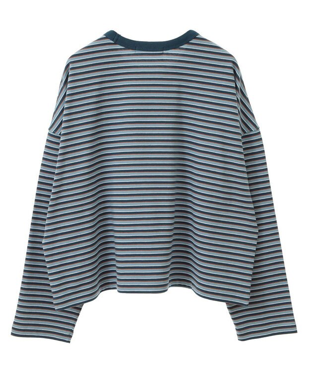 AMERICAN HOLIC マルチボーダーカットプルオーバー Sax