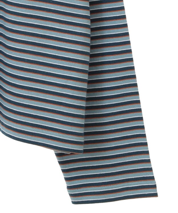 AMERICAN HOLIC マルチボーダーカットプルオーバー Sax