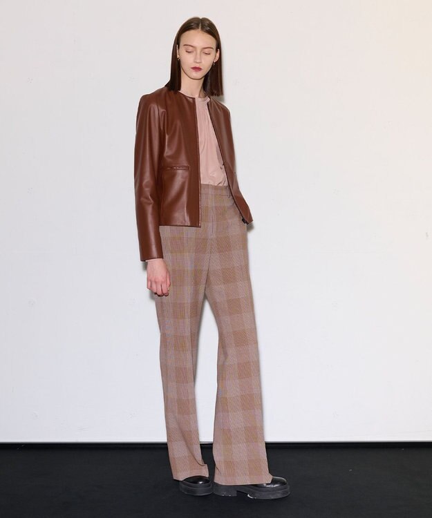 JOSEPH スムースレザー　ジャケット Mahogany