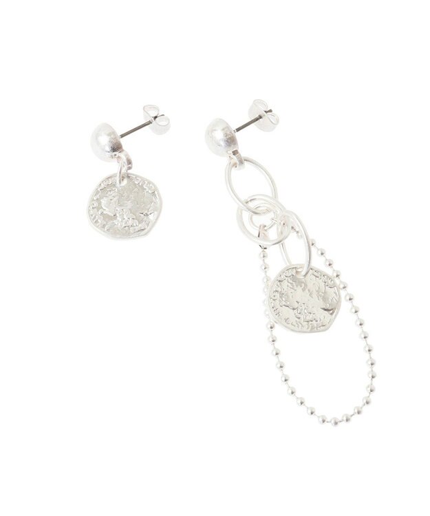 AMERICAN HOLIC コインアシンメトリーピアス Silver