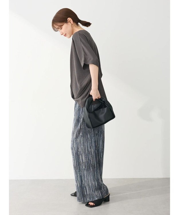 Green Parks 裾タック表面カットプルオーバー Gray