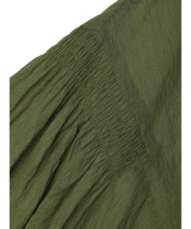 CRAFT STANDARD BOUTIQUE ウ゛ィンテージボイルソデシャーリングチュニック Khaki